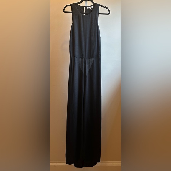 NEW Reformation Lucia Jumpsuit Sz 12 Black Cut-Out - Picture 3 of 11